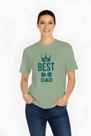 The Best Dad - Unisex Premium Printed  T-Shirt - Jade Green